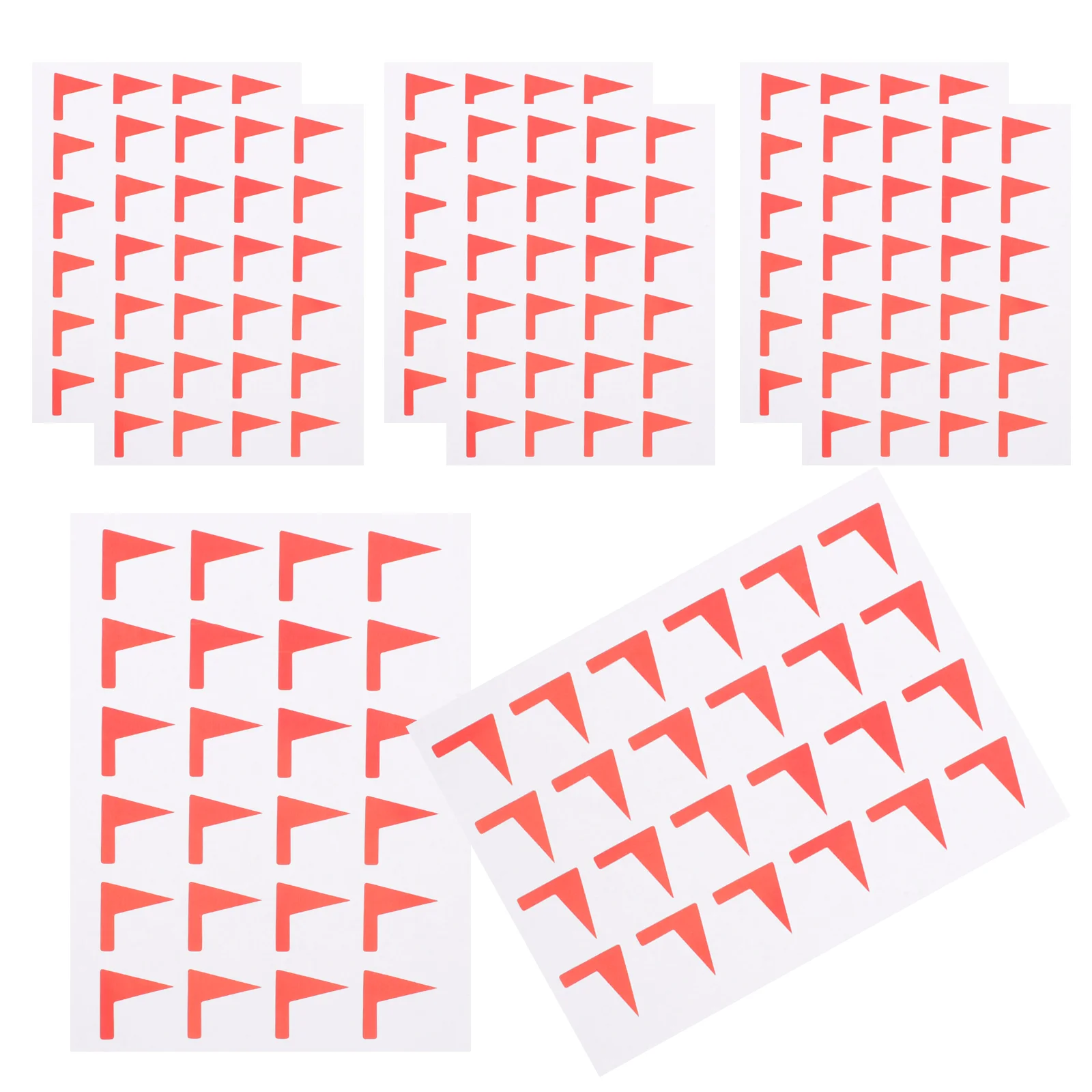 12 Sheets Nail Stickers Flag Shaped Label Adhesive Classification Banner Map Decals Marking Labels Paper DIY
