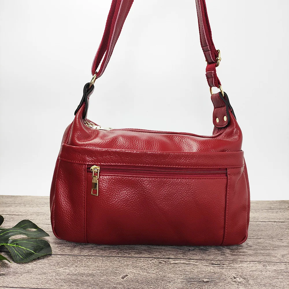 

Ladies' Multi Pocket Large Capacity Crossbody Bag Genuine Leather Women's Bag For Multi-pocket Large Capacity Single Shoulder