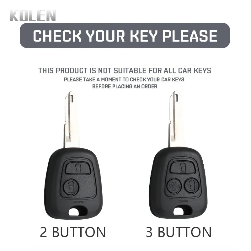 New TPU Car Key Case Cover Shell For Peugeot 106 107 206 207 306 307 406 407 For Citroen C1 C4 2 3 Buttons Protected Holder Fob