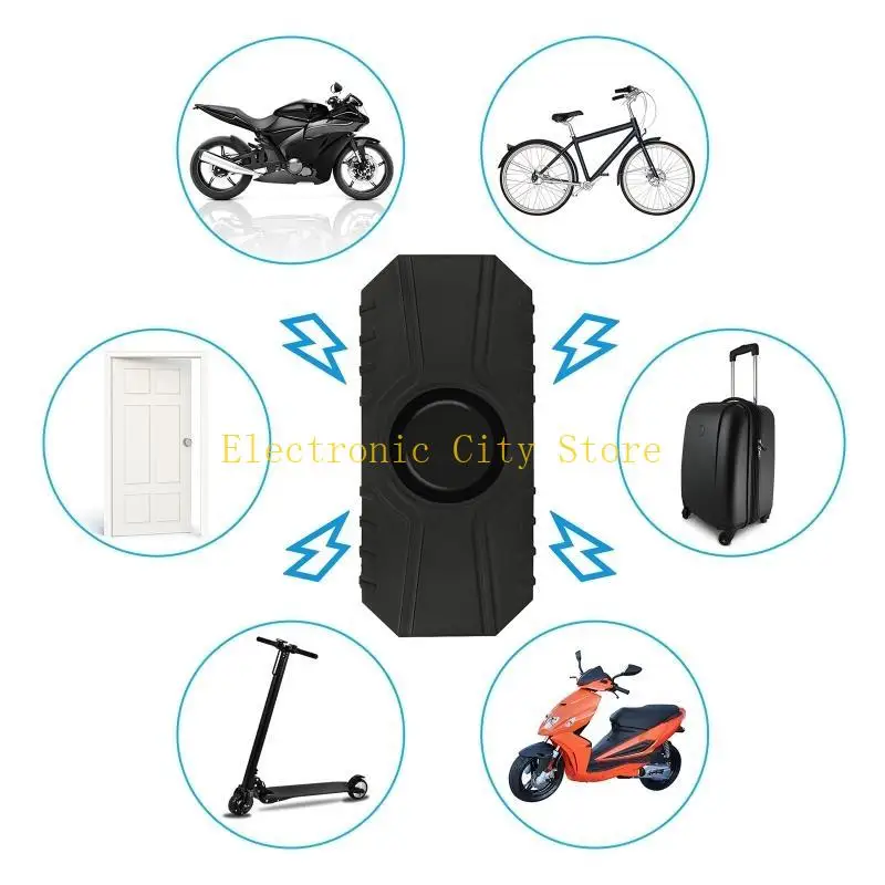 Bike Alarm with Remote Waterproof Adjustable for Door Window Type-c Fast HU8D