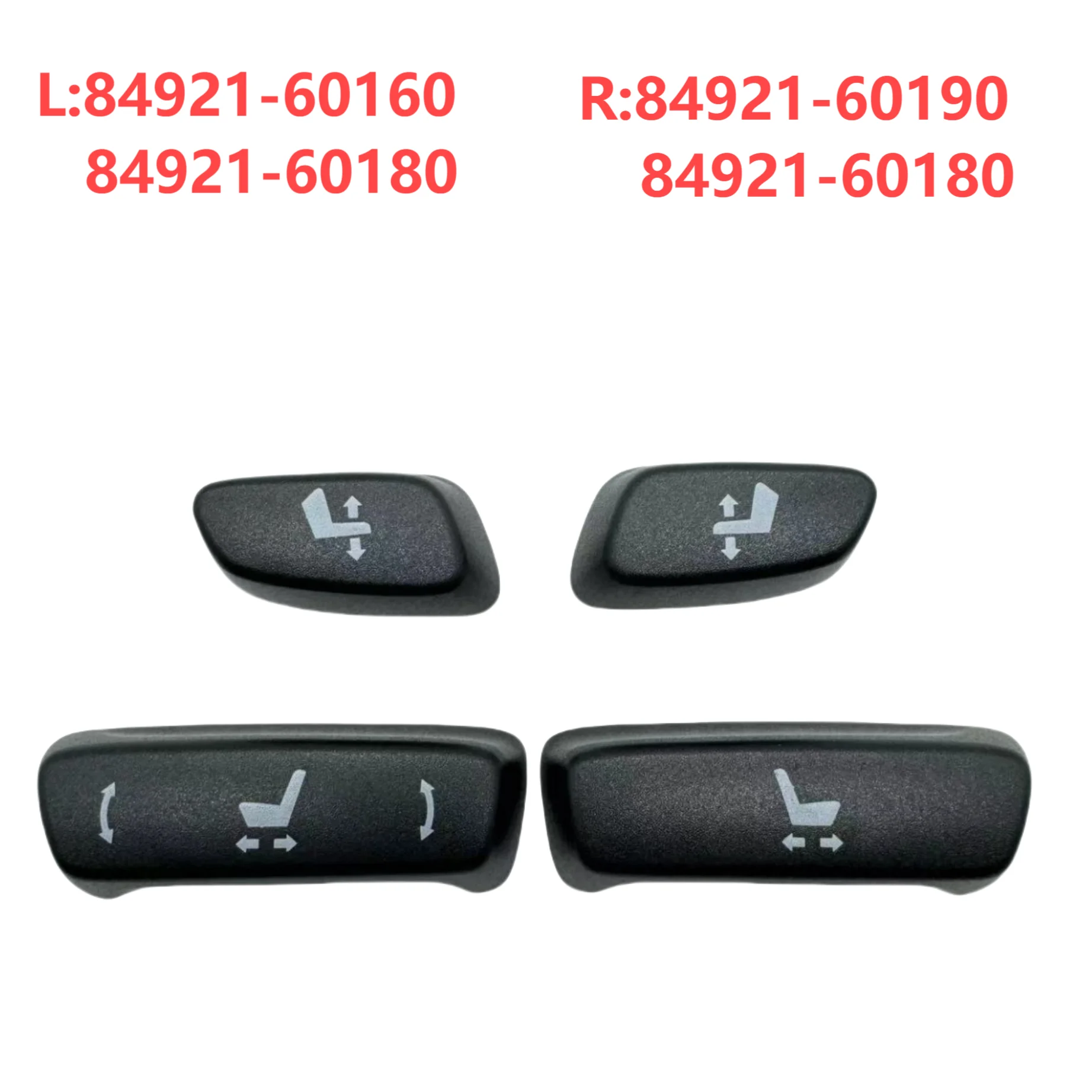 

4 Pieces of Seat Sliding Adjustment Switch Covers Suitable for Toyota Lexus Series Driver and Passenger Seats