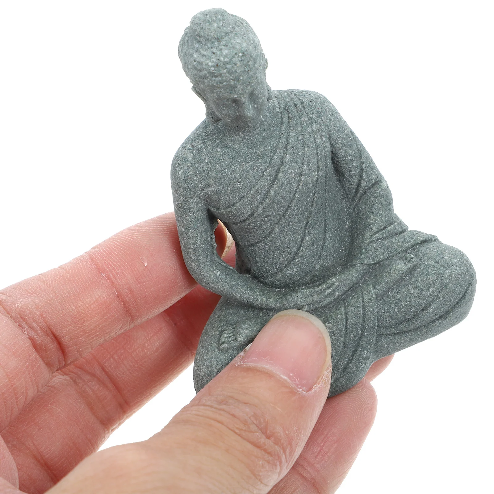 

Small Buddha Statue for Aquarium Fish Tank Resin Underwater Decoration Desktop Home Temple Garden Decorative Figure