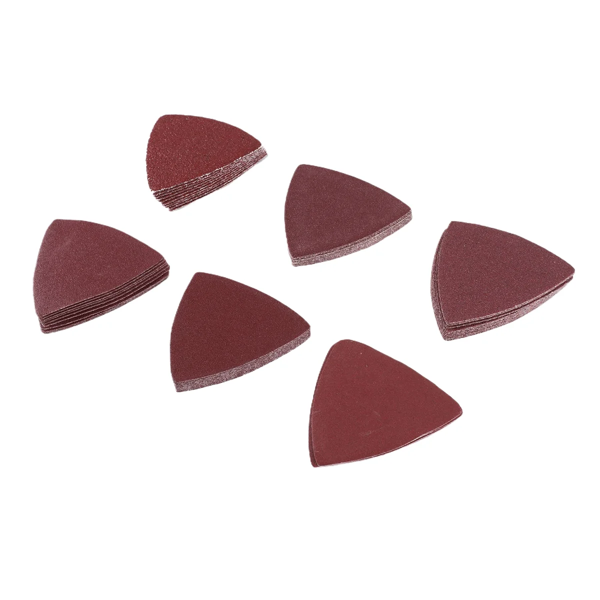 60pcs Triangular Hook and Loop Triangle-Sandpaper, Fit 3-1/8 Inch Oscillating Multi Tool Sanding Pad, Assorted 40 60 80 100 120