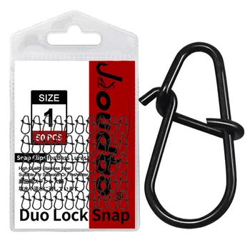 50-Pack Stainless Steel Quick-Change Fishing Lure Snaps 1
