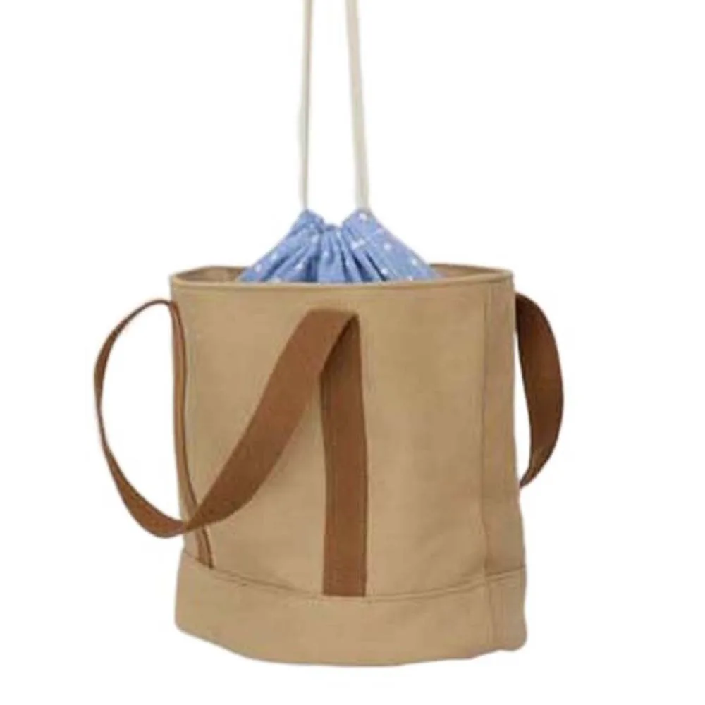 

Large Capacity Thermal Insulation Bag Thickened Canvas Handheld Insulated Bag Bucket Bag Japanese Style Drawstring Lunch Handbag