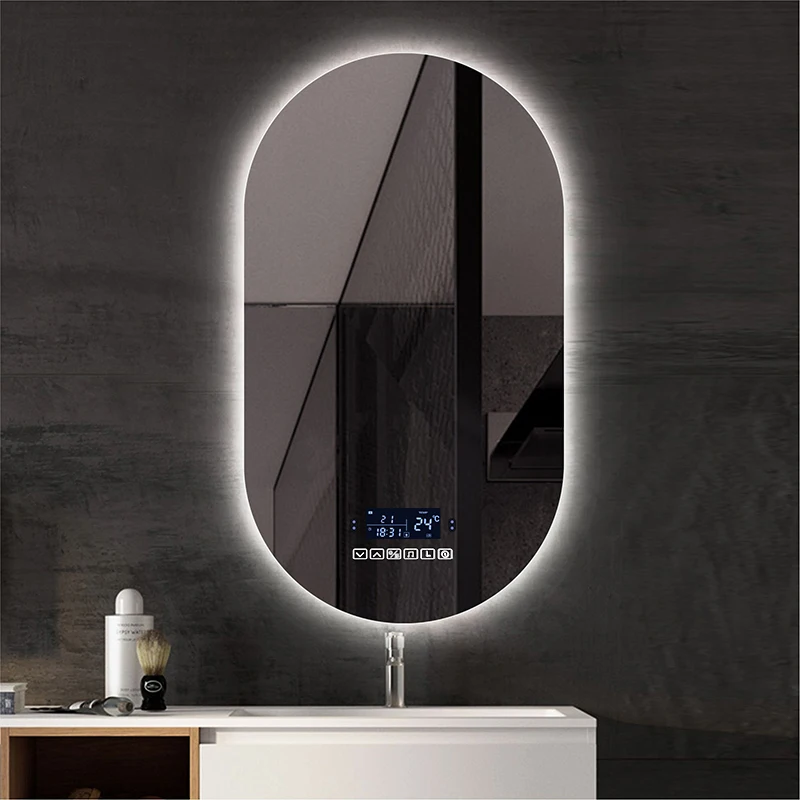 

Bathroom Smart Makeup LED Mirror Adjustable light With Bluetooth Speaker Anti-Fog Human Body Induction Hotel Decoration Mirror