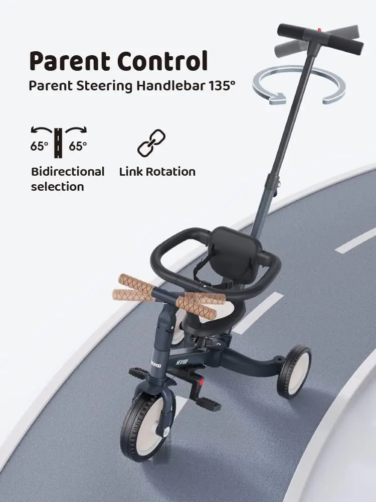 5 w 1 trójkołowce dla dzieci w wieku 1-3 lat, rowerek biegowy dla dzieci, prezent świąteczny i urodzinowy dla chłopca i dziewczynki, rower dla malucha z macierzystym Pu