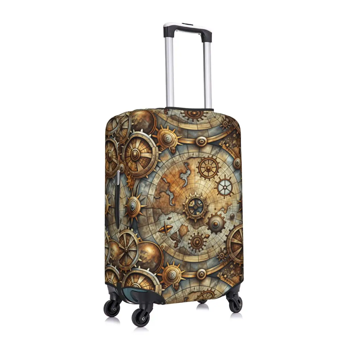 Custom Steampunk Old Maps Pattern Luggage Cover Funny Suitcase Protector Covers Suit For 18-32 inch