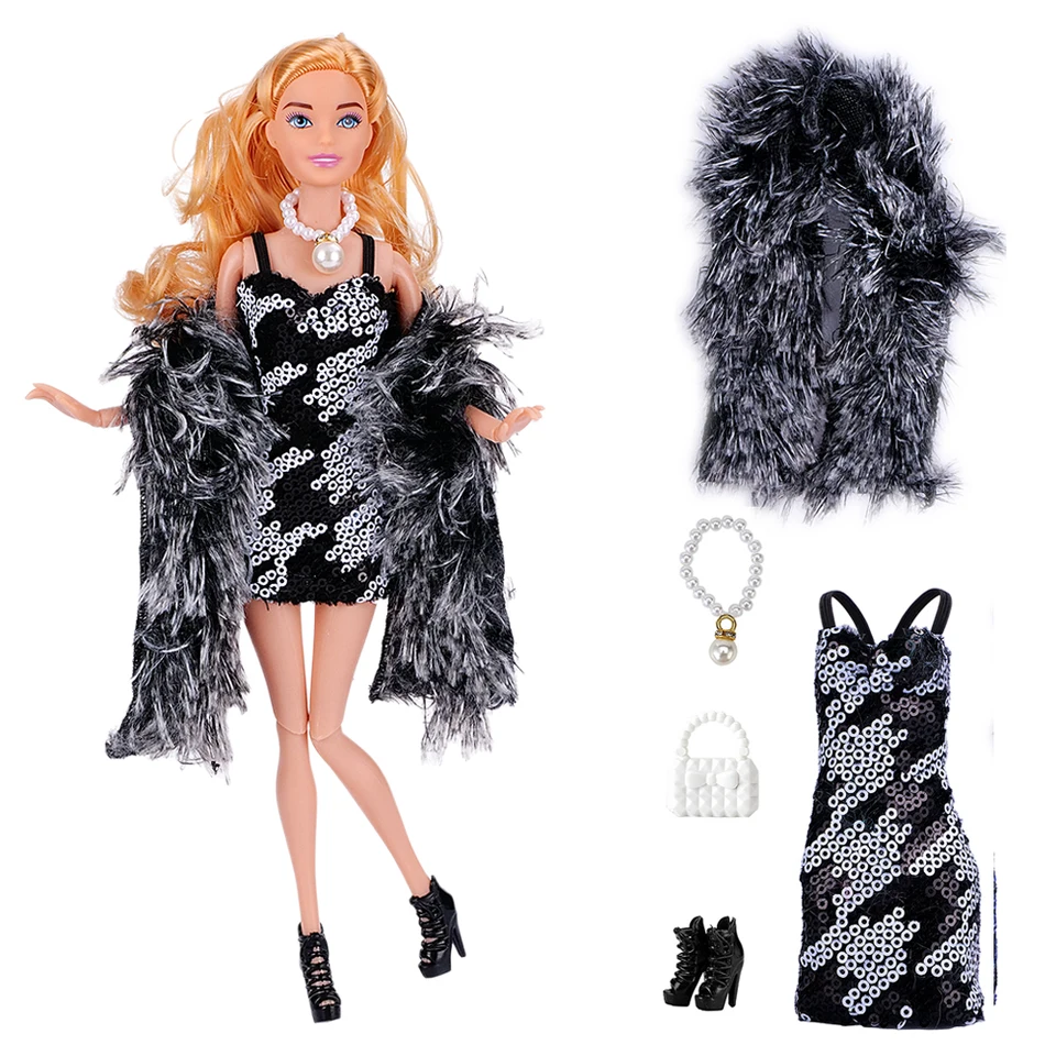 NK 1 conjunto de vestido de novia princesa para muñeca de 29 cm, falda noble para muñecas 1/6, accesorios para muñeca de 11.5 pulgadas, ropa, zapatos, vestido, regalo 3