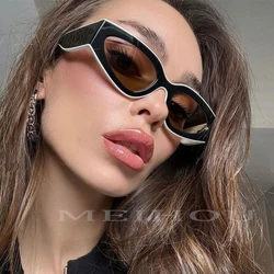 Fashion Brand Sexy Cat Eye Sunglasses for Women Trendy Big Frame Sun Glasses Female Retro Black Shades Vintage Eyewear Oculos