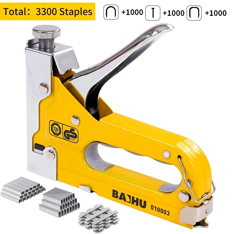 Manual Staple Guns for Wood Lightweight Household Duty Home Use Upholstery Nail Gun With 2400 Staples Home Decor Carpentry Tool