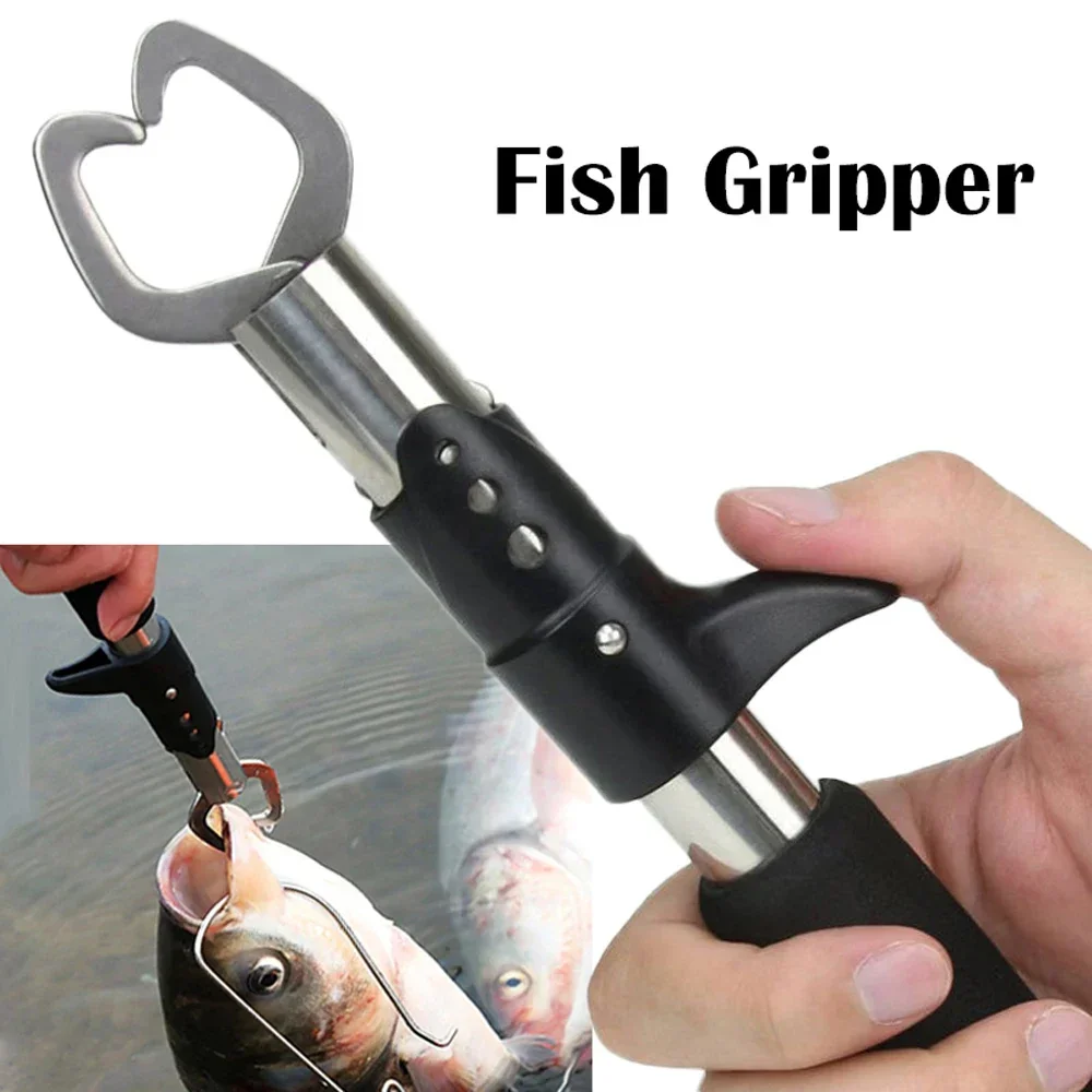 304 Stainless Steel Fishing Gripper Portable Fish Controller Professional Fish Grip Lip Catcher Folding Pliers Equipment image 4