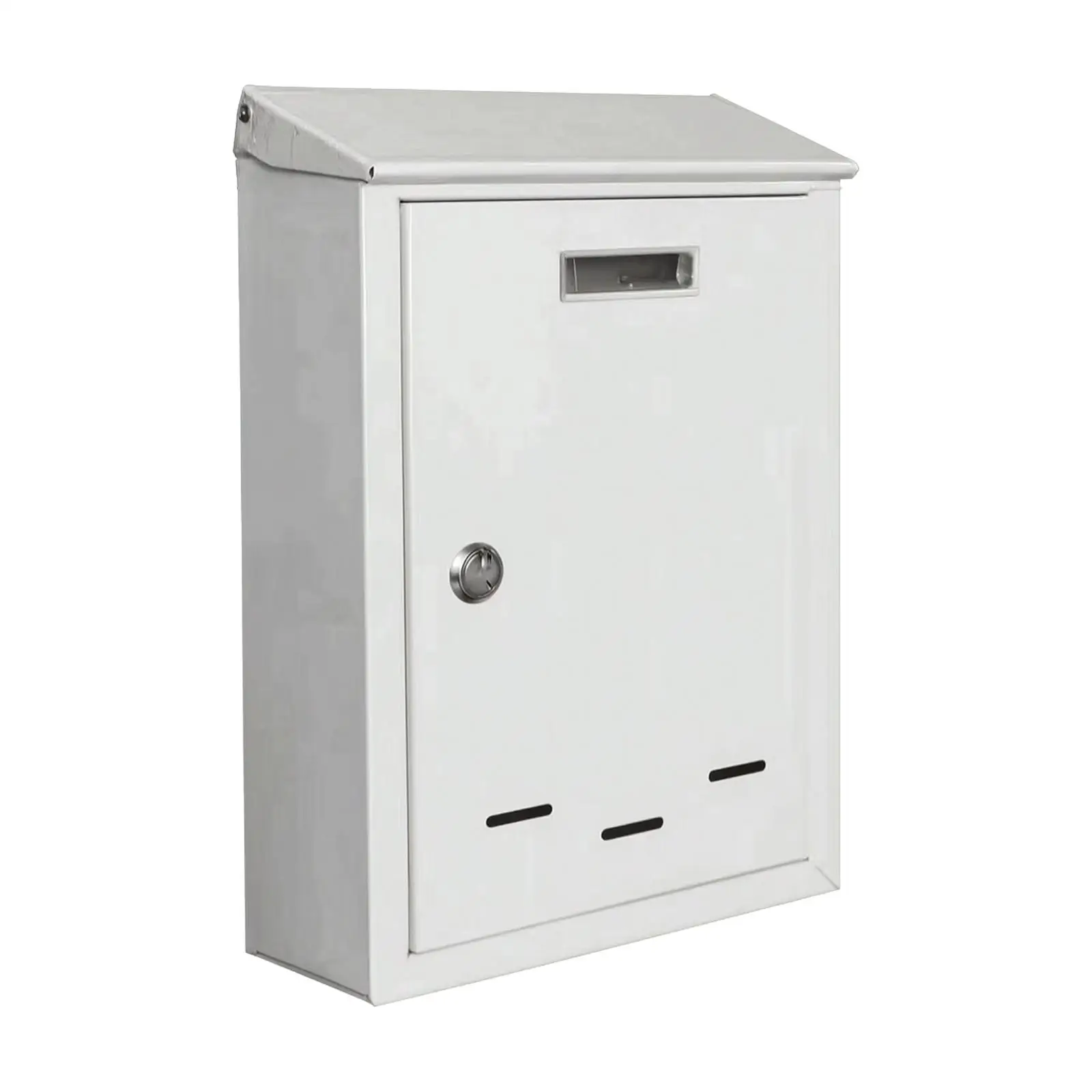 Outdoor Mail Storage Container with Sloped Lid and Built-in Lock for Secure Letter and Parcel Delivery
