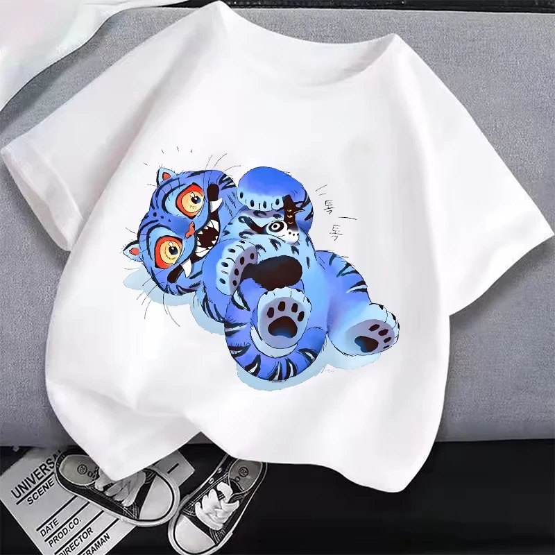 

New K Pop Demon Hunters Kids T Shirts Cartoon Anime Printed T Shirt Children's Clothing Boys Girls Casual Short Sleeves Tops