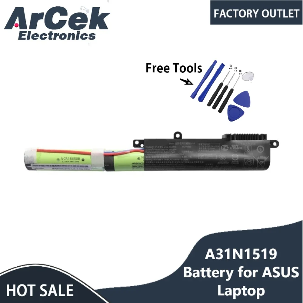1PCS A31N1519 Laptop Battery for ASUS X540 X540L X540LA X540LJ X540S X540SA X540SC X540YA A540 A540LA F540SC R540S R540SA