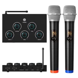 HD Wireless Karaoke Microphone Mixer System for Smart TV PC Home Theater Amplifier Soundbar Speaker Receiver Hot Selling