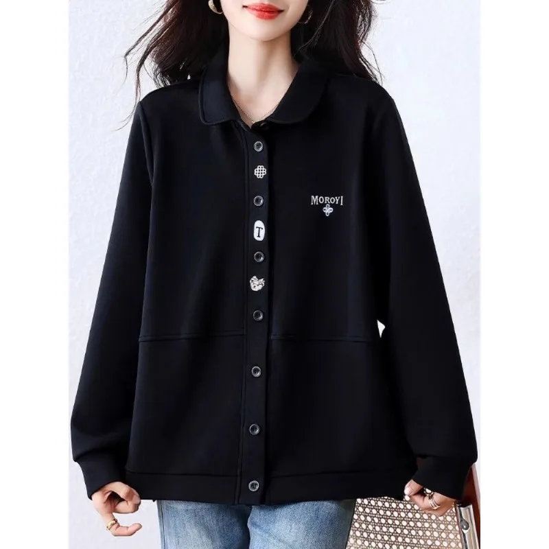 Dames herfst 2025, nieuwe casual mode, losse, veelzijdige revers, temperament, die vlees afslankjas bedekt