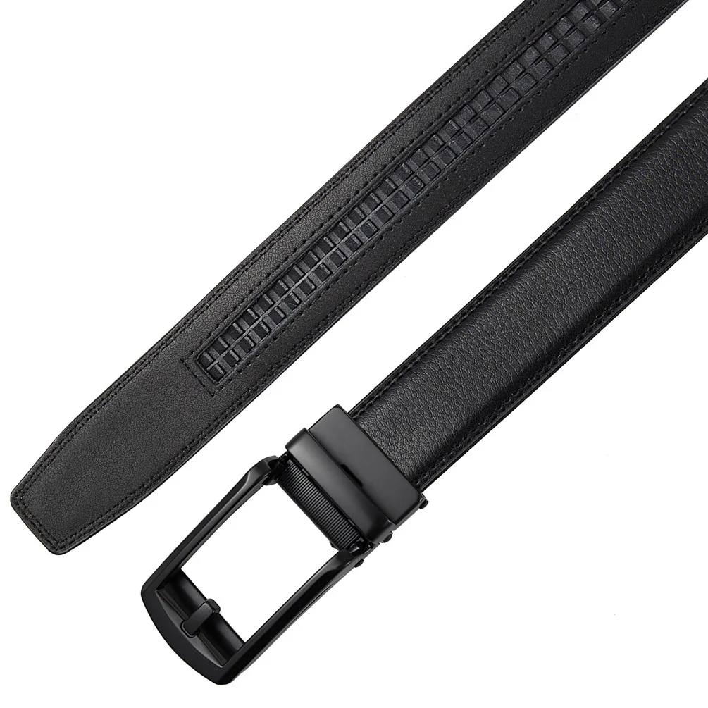 Cinturón de cuero con hebilla automática para hombre, accesorio de 3,0 cm, 3,1 cm, 100 cm, ajuste ajustable