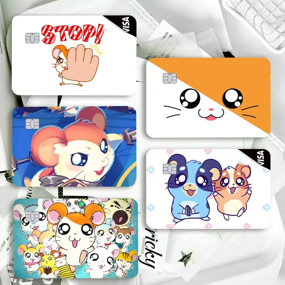 H-Hamtaro  Waterproof Film Skin Cover Credit Card Stickers Debit Front Bank Bus Pass