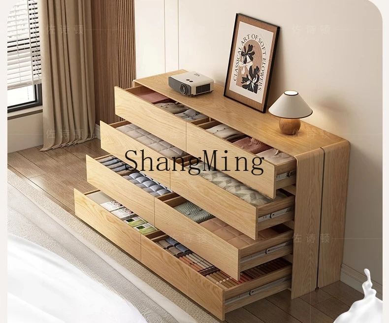 

FG new entrance cabinet solid wood room hall cabinet partition living room small storage cabinet