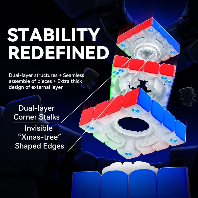 2025[MeowCube] GAN460M V2 4x4 Magnetic Magic Cube Professional GAN460V1 4x4 Speed Cube Hands-on Puzzle Cube Educational Toys