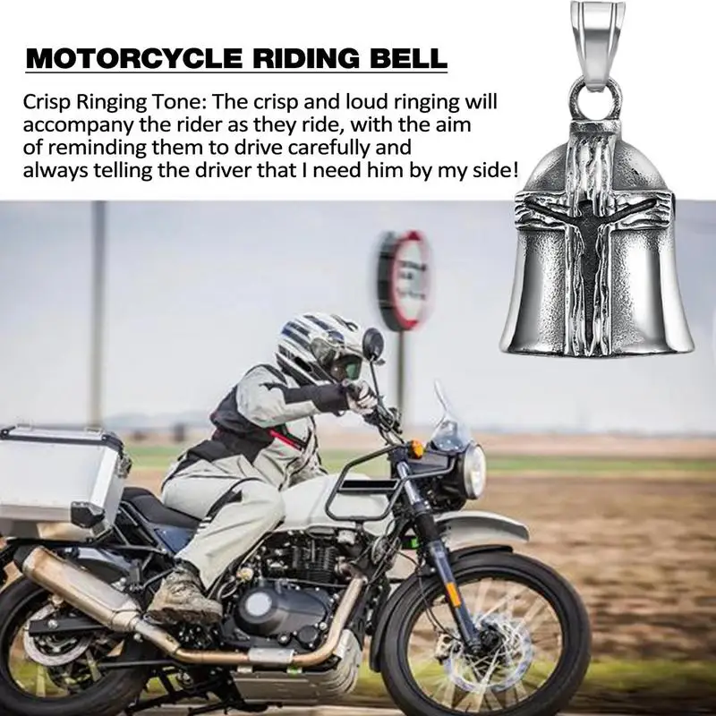 Motorcycle Guardian Bell Stainless Steel Keychain Guardian Bell Portable Novelty Riders Bell Dangling Decoration For Road