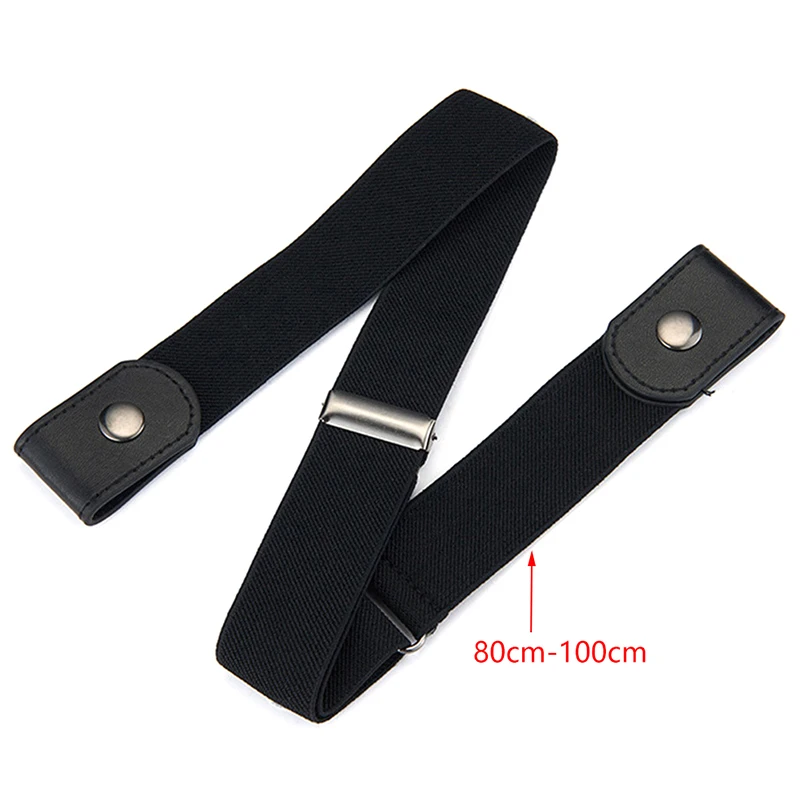 1Pc Buckle-Free Belts for Women Men Jean Pants Dress No Buckle Adjustable Stretch Elastic Waist Band Invisible Belt DropShipping