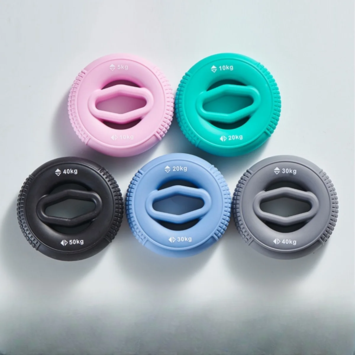 Fortalecedor de agarre de mano de silicona, equipo de ejercicio de dedo de resistencia ajustable para entrenamiento de escalada en roca, entrenador de antebrazo