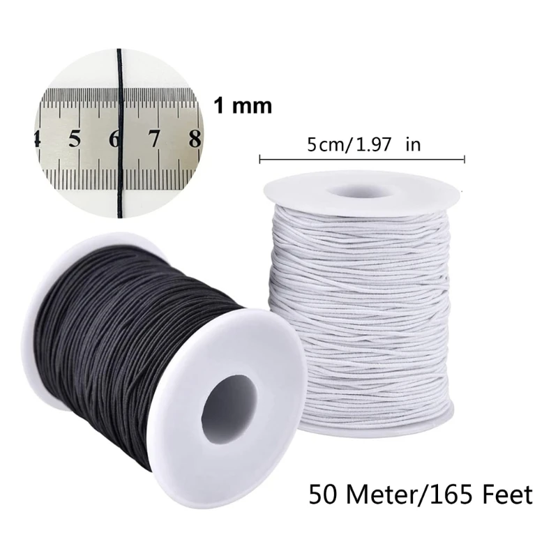 50m/Roll Strong Elastic Beading Cord 1mm for Bracelets Stretch Thread String Dropsale