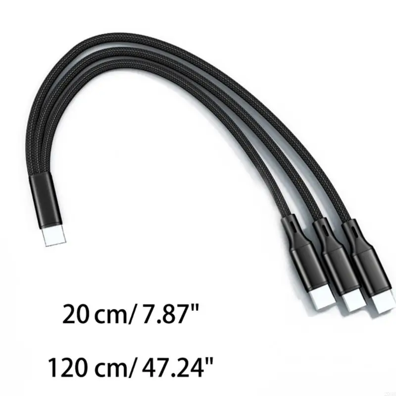 203b 3 trong 1 5V Đầu nối dây bộ sạc loại C đến 3 loại C USB Bộ điều hợp cổng phổ quát
