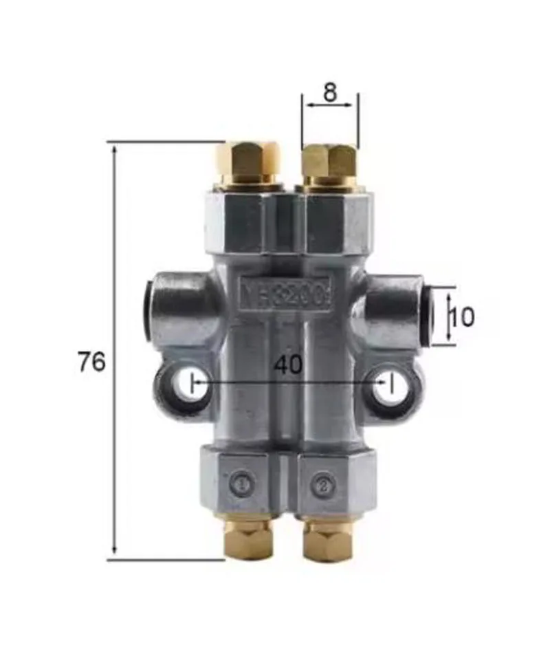 2 / 3 / 4 / 5 Way Volume Grease Positive Displacement Oil Piston distributor Lubrication system Valve Block Of CNC Machine Tool