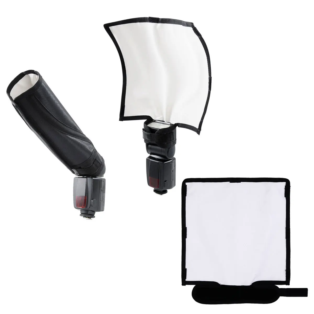 2pcs Flash Diffuser Reflecting Plate Soft Light Photography Studio Outdoor Shooting Light Reflector