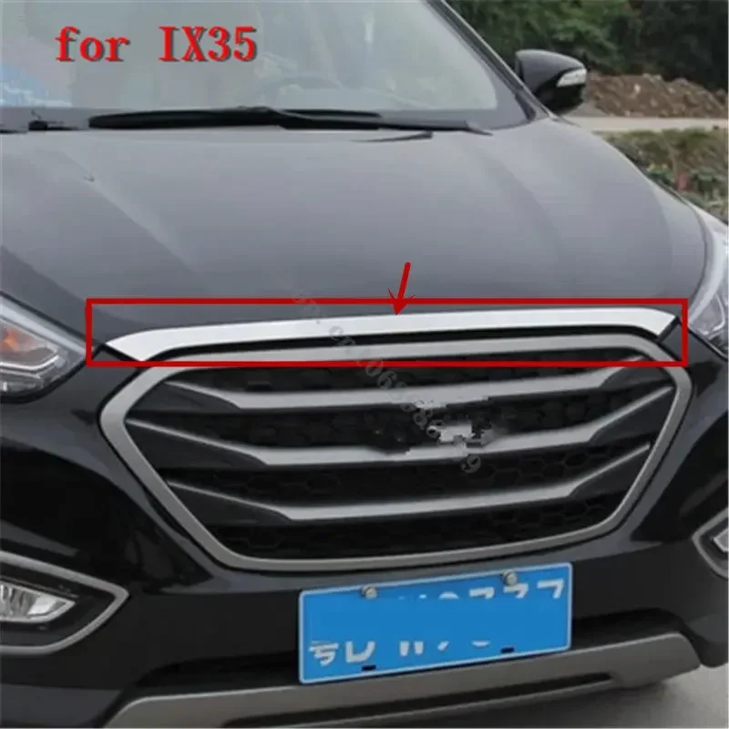 

Stainless Steel Accessory The Exterior Decoration of The Front Grille and Engine Hood Beautiful For Hyundai Ix35 2010-2013