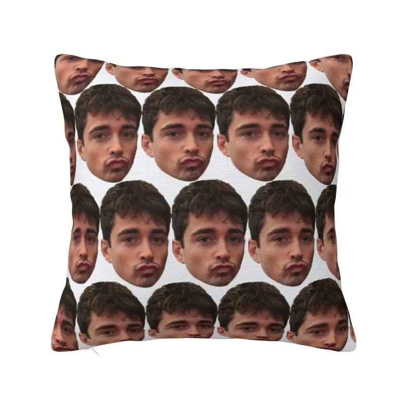 Custom LEC16 Racing Driver Rising Star Kissy Face Pillowcase Motorsports Cushion Cover Decoration Salon Square Pillowcase