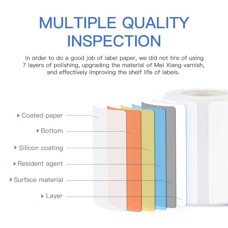 Niimbot-papel impermeável branco adesivo, etiqueta adesiva, anti-óleo, mini fita impressora térmica portátil, 1 rolo, B1, B21