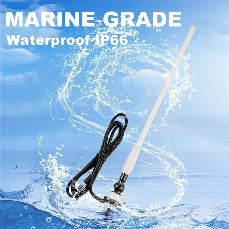 Antena Radio Laut Universal ABZW Antena AM/FM IP66 Tahan Air Untuk Mobil ATV UTV RV Truk Kapal Pesiar