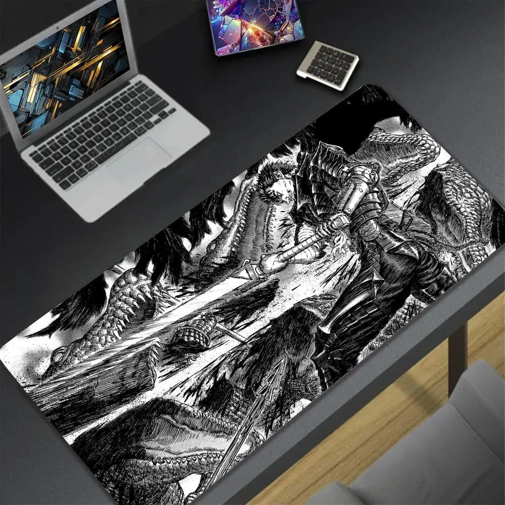 

Gamer 90X40cm XXL Mouse Pad Berserks Guts Anime Dywan Gaming Accessories Varmilo Keyboard Computer Mousepad CS GO LOL Desk Mat