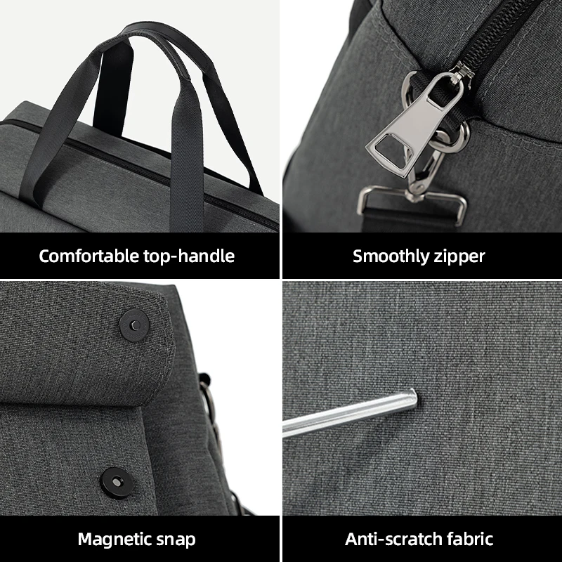 الرجال اللياقة البدنية حقيبة يد الجافة الرطب حمل حقيبة كبيرة متعددة جيب الأعمال الكتف حقيبة أمتعة محمولة السفر تخزين حقيبة كروسبودي #5