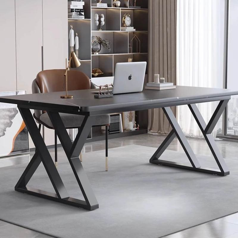 مكتب كمبيوتر حديث من ألواح الروك بتصميم بسيط ومكتب ألعاب داخلي أنيق وأثاث كمبيوتر فاخر من منتصف القرن #2