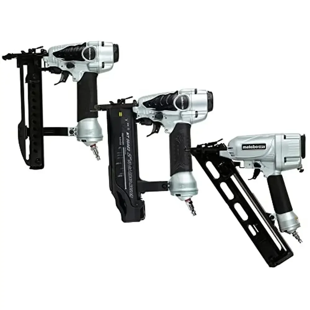 

Metabo HPT Pro Preferred 3-Piece Finish/Trim Nailer Combo Kit NT50AE2 Brad Nailer NT65MA4 N3804AB3 Ideal Precision Trim Work