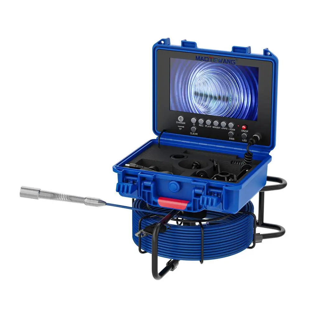 Sewer Pipe Inspection Camera 9 Inch 20M/30M/50M Cable with Meter Counter DVR Video Recording 23mm Drain Sewer Pipeline Camera