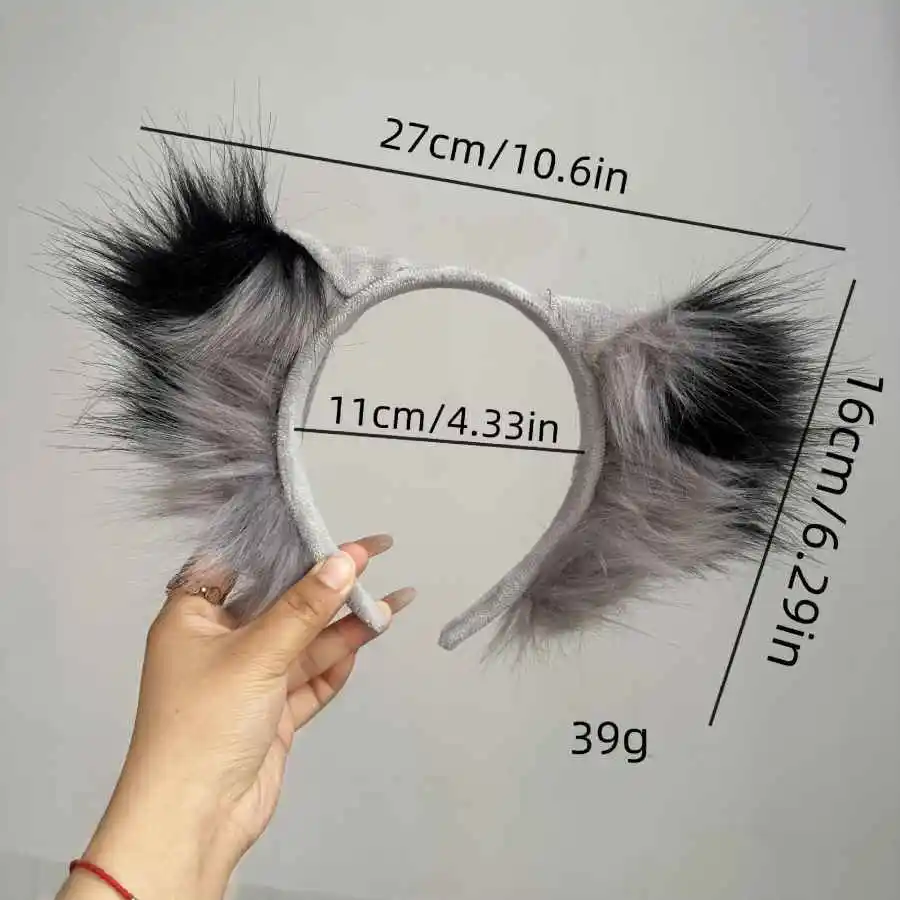 Sexy Fuchsmasken-Set mit Schwanz für Feiertagspartys, Rollenspiele, Pelz-Tiermasken für Männer und Frauen, Maskerade-Party-Requisiten, Bühnenauftritts-Set – Detail 4