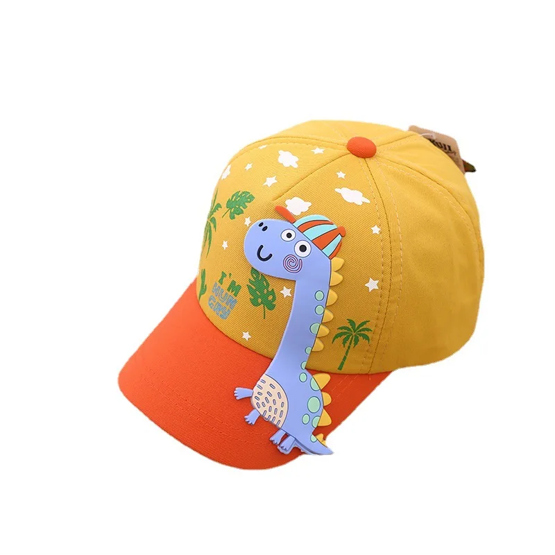 Kids Hat Cartoon Dinosaur Children Hat Boy Cartoon Sun Protection Hat Kinder Baseball Cap Baby Accessories Newborn Accessories