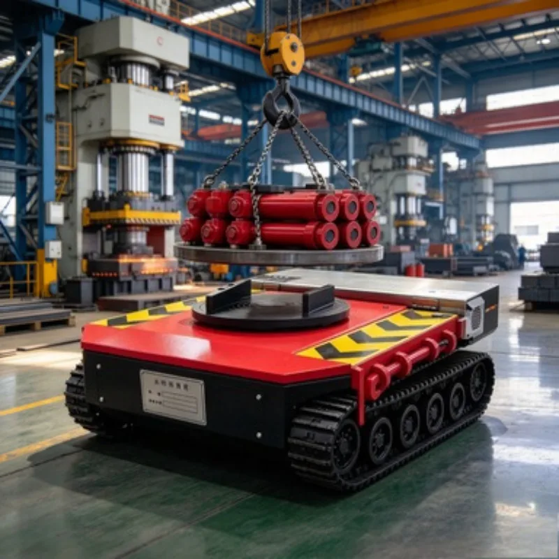 360 Degree Rotation Electric Tank Carrier Wireless Remote Control Cargo Mover for Construction Material Handling Work Use