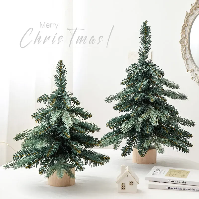 Nordic Creative Home Mini Small Christmas Tree Tabletop Ornament Christmas Wreath Vine Window Ornament