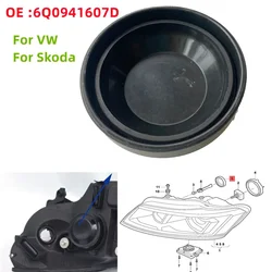 6Q0941607D Headlight Bulb Cover Seal Dust Cap For VW Polo 4 9N Passat B5 B7 Golf 5 Plus Jetta 6 Touran Skoda Octavia 2 A5 Rapid