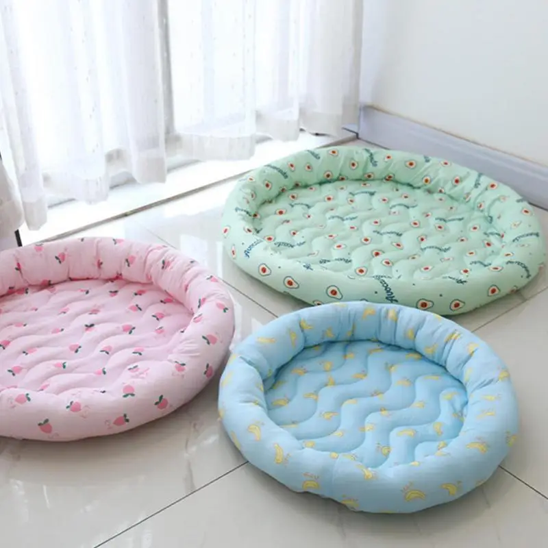 

Pet Cooling Mat Washable Summer Pet Cooling Pad Round All Seasons Ice Silk Dog ​​cooling Ice Mat Dog cat Self-Cooling Blanket