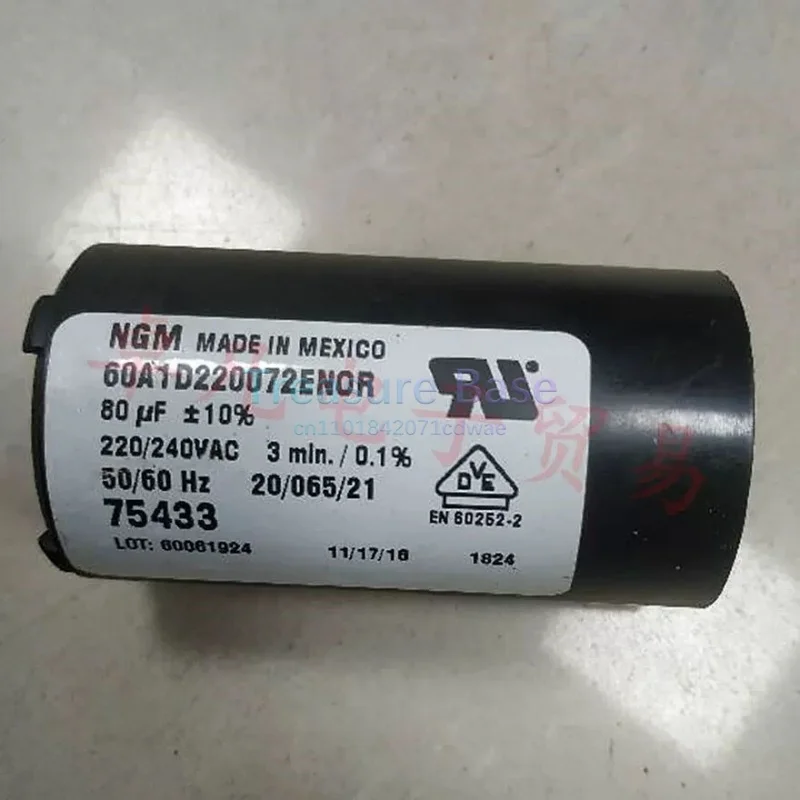 

new for NGM starting capacitor 60A1D220072ENOR 80uF 220/240VAC 75433 shipped KEMET 080MS26AAMK1STD 80uF 260V AC compatible