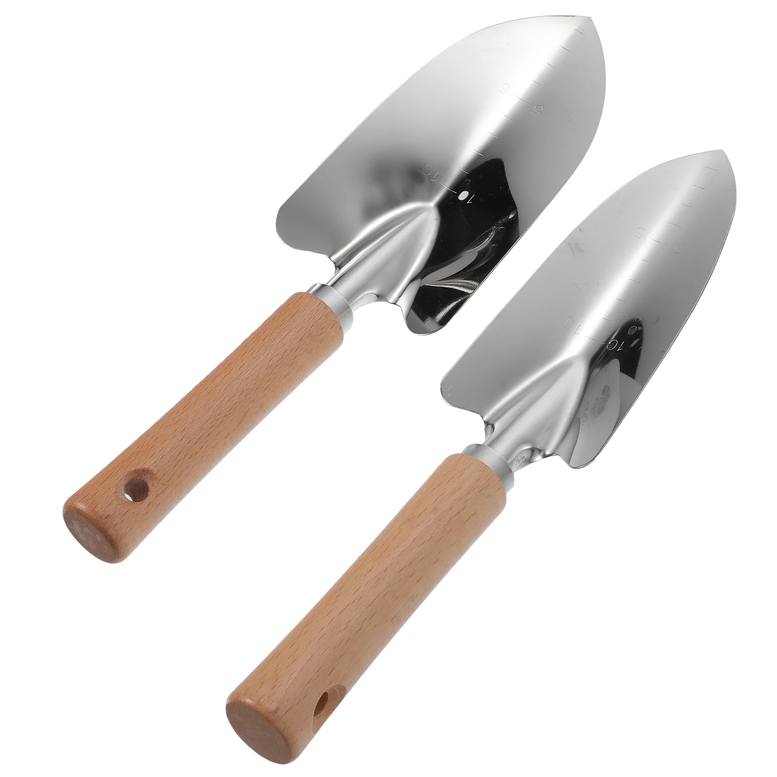 

2pcs Garden Shovel Set Stainless Steel Wood Handle Tools Compact Lightweight Weeding Transplant Cultivator Hand Trowels Spade