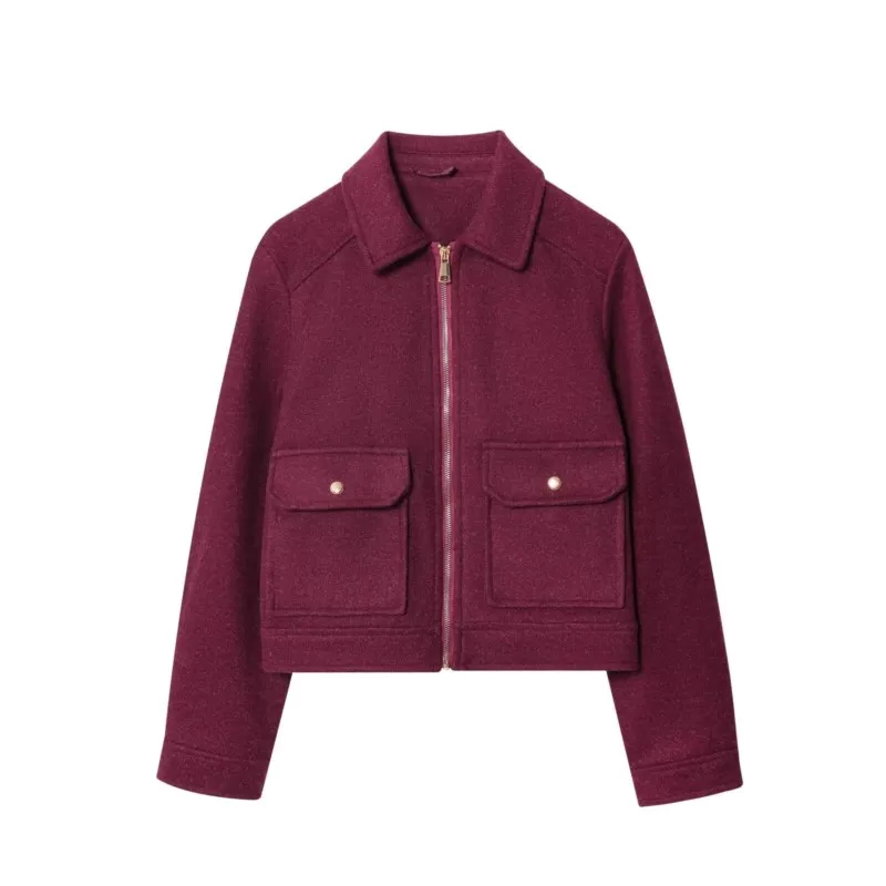 

HipSeam Women Soft Jacket With Zipper Autumn Long Sleeve Women's Jackets Casual Turn Down Collar Lady Pocket Coats Female Jacket